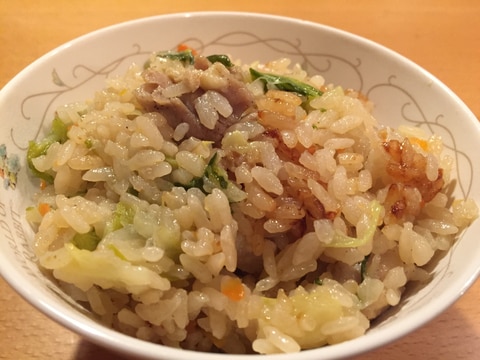 簡単！白菜と鶏肉のあっさり炊き込みご飯